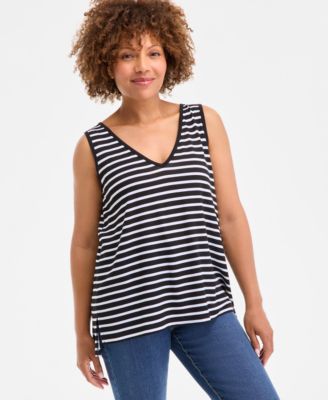 Style & Co - Women's Striped Easy Tank Top, Exclusively at Macy's