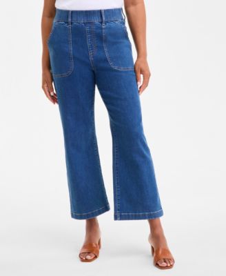 Petite High-Rise Straight Utility Jeans, Macy's Exclusive