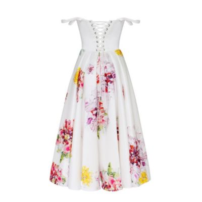Women's Tea-length floral dress