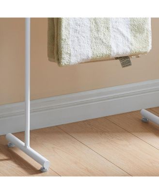 Valet Clothes Stand with Storage Tray, Towel Rack, Blanket Drying Holder for Bedroom
