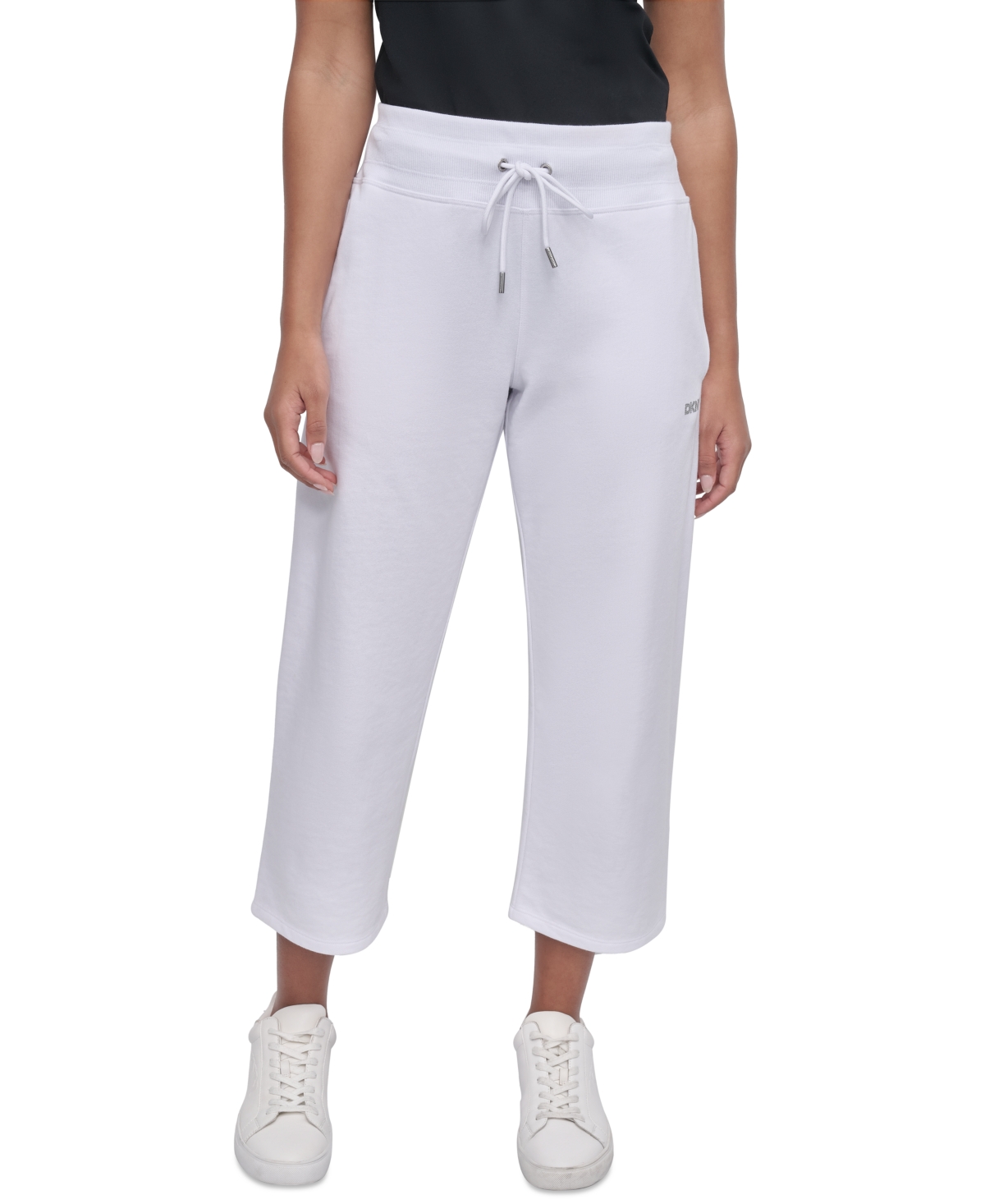 Dkny Sport Women's Studded-logo Cropped Pants
