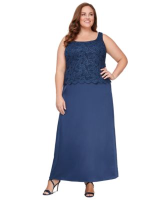 Plus Size Lace Dress & Jacket