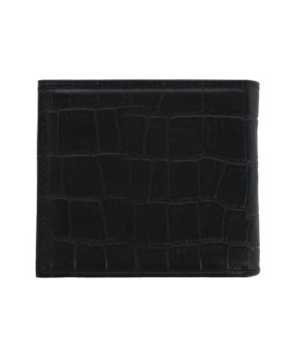 Men's Esteban Croco Embossed Leather 8 Slot Bi-Fold Wallet