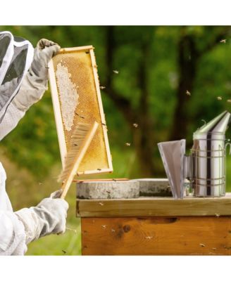 14-Inch Bee Hive Brush with Wooden Handle - Beekeeping Tool for Beekeepers