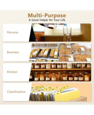 POLONO P31S Label Maker: Portable Bluetooth Thermal Printer w/ Tape, Templates – For Home, Office, Storage & Stickers – Blue.