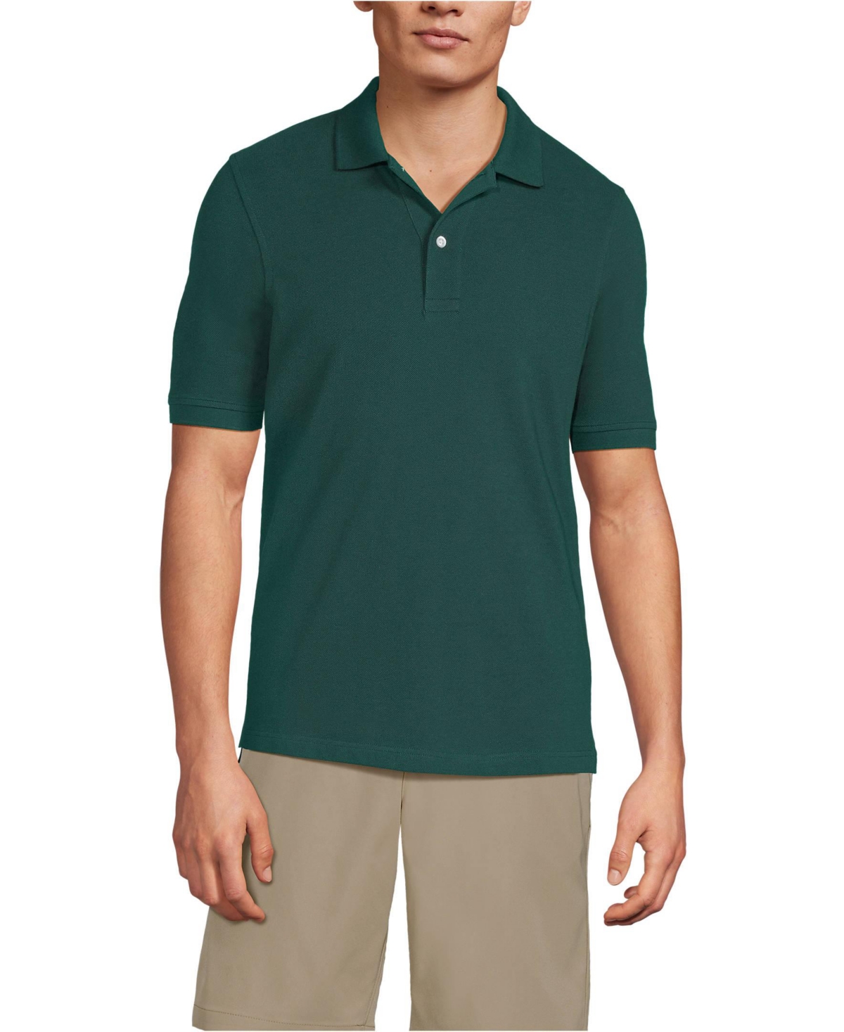 Men's School Uniform Short Sleeve Mesh Polo Shirt - Red