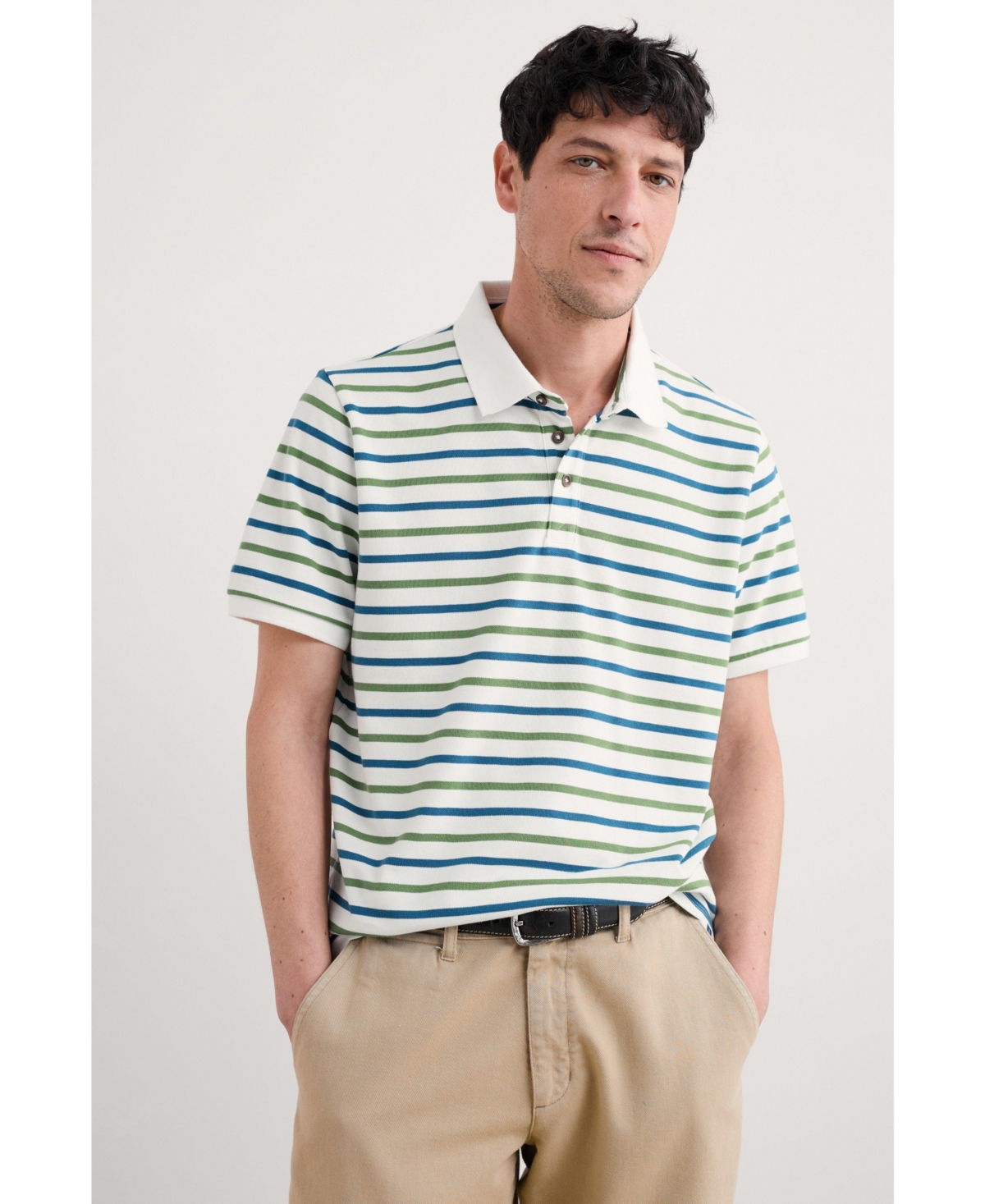 Men's Balefire Stripe Polo - Duet breton willow