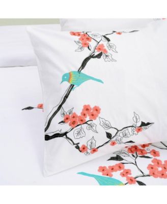 Cherry Garden Cotton 3-Pc. Duvet Cover Set, Full/Queen