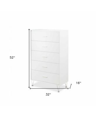 Five-Drawer Dresser for Bedroom Storage and Organization