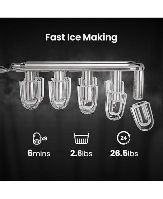 Countertop Ice Maker with Handle, Produces