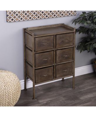 Modern Metal Six-Drawer Dresser for Clothes and Accessories