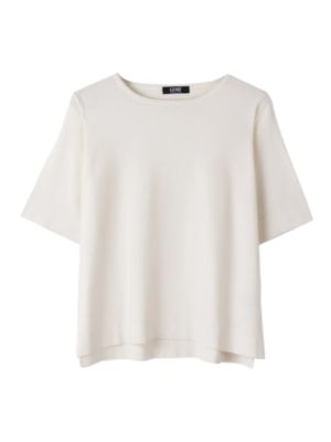 Women's Box-Cut Cotton Silk Cashmere Blend T-Shirt