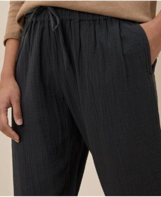 Women's Organic Cotton Coastal Double Gauze Tapered Pull-On Pant