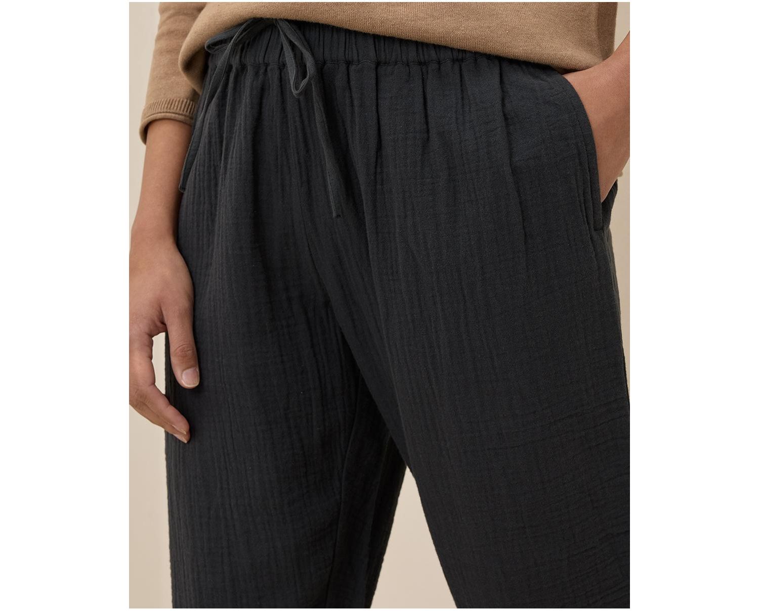 Women's Organic Cotton Coastal Double Gauze Tapered Pull-On Pant