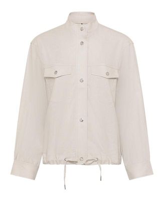 Women's Funnel Neck Linen Blend Jacket