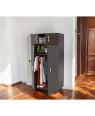 Stylish Melamine Dresser with Mirrored Accents and Spacious Storage