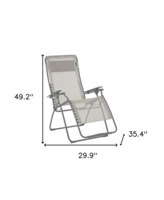 Reclining Steel Zero Gravity Chair with Cushion for Patio and Lawn