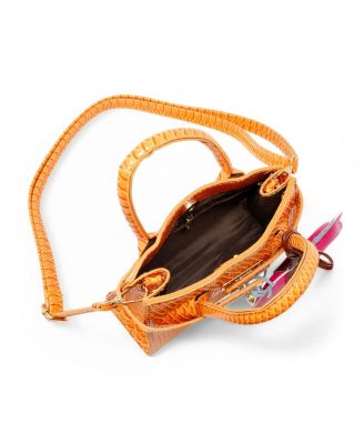Girls Crocodile Pony Handbag, Orange