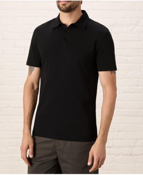 Мужское поло Pact Organic Cotton Luxe Stretch Jersey Slim Polo, цвет: Чёрный