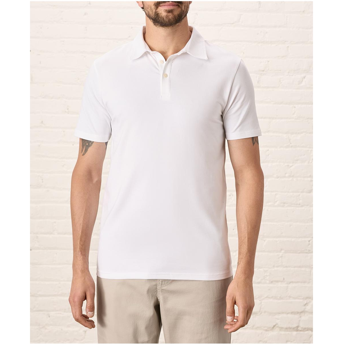 Men's Organic Cotton Luxe Stretch Jersey Slim Polo - Midnight blue