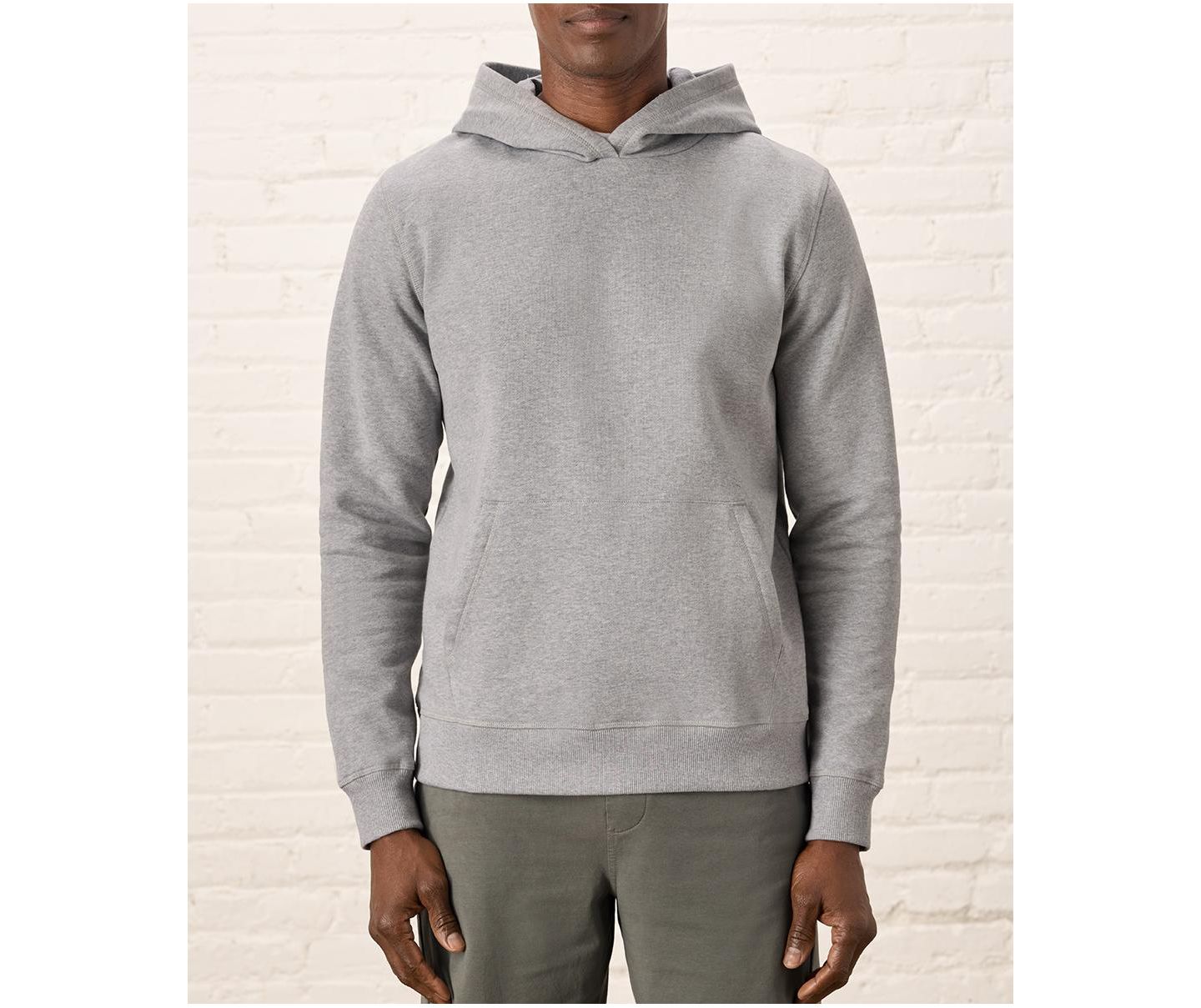 Мужское худи Pact Organic Cotton Cloud Brushed Fleece Pullover, цвет: Меланжевый серый — фото 1