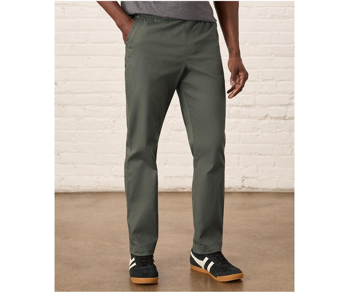 Мужские брюки Pact Organic Cotton Daily Twill Midweight Pant - 32" Inseam, цвет: Серый, вариант 1 — фото 1