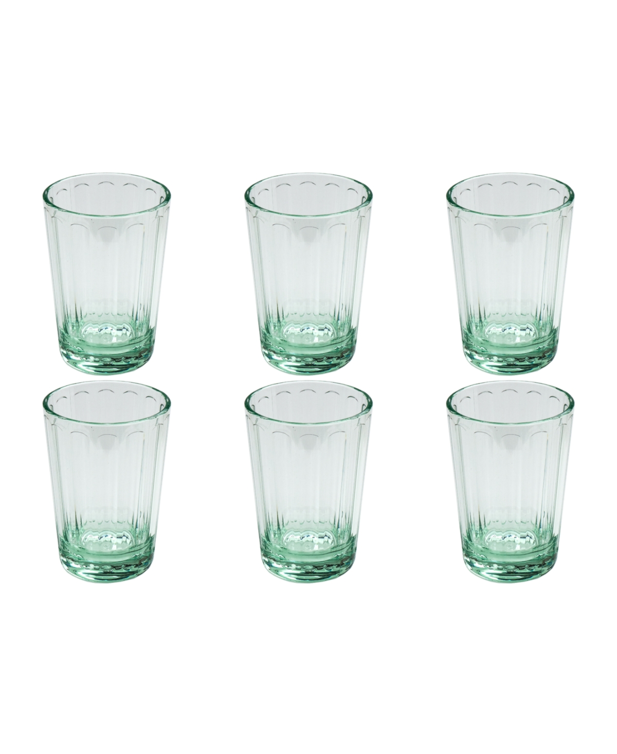 Tarhong Panel Goblet Glasses, Set Of 6 In Clear