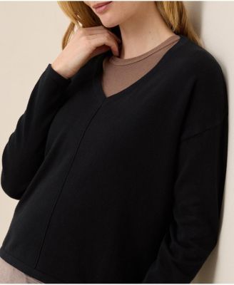 Women's Organic Cotton Classic Fine Knit Relaxed Sweater