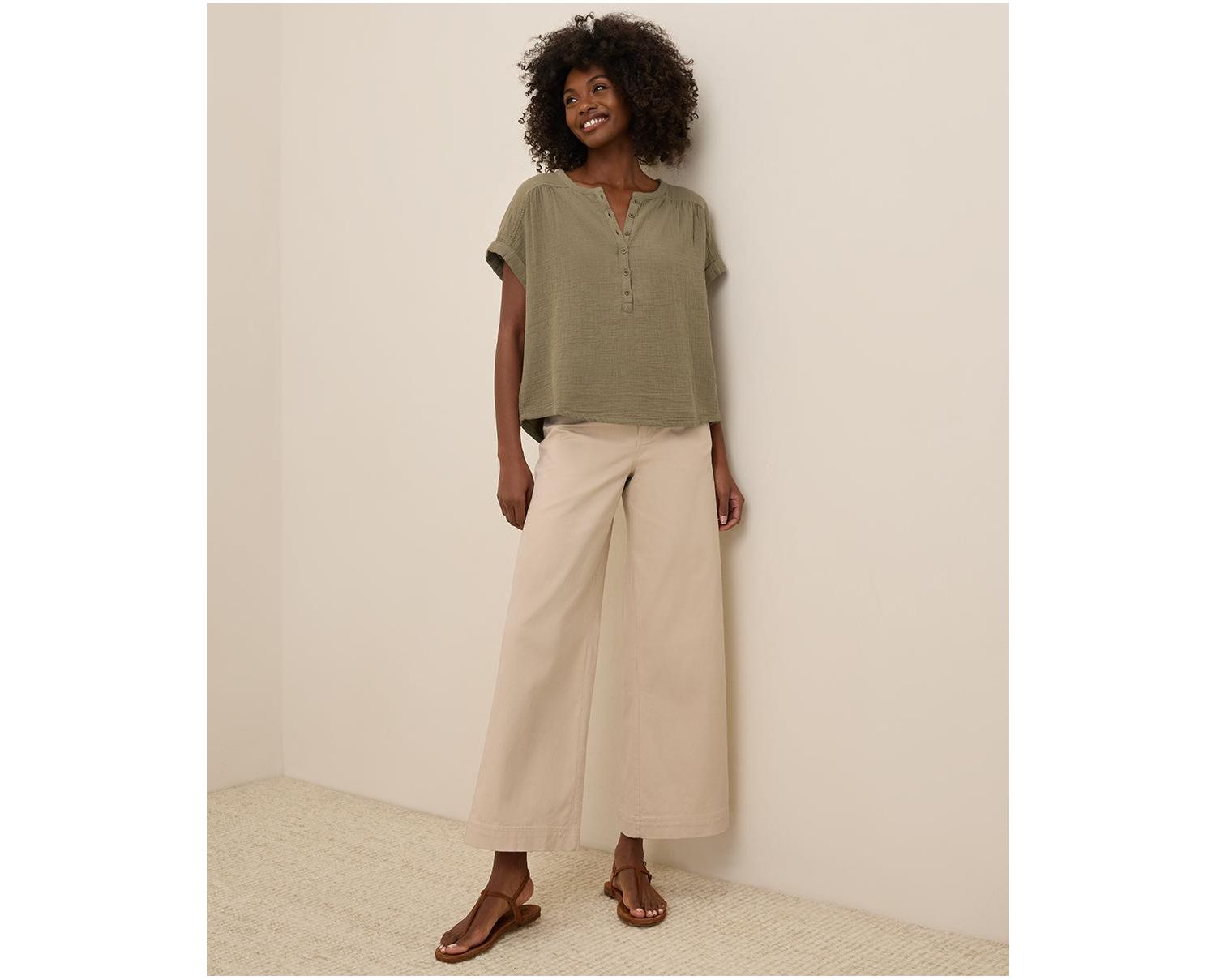 Women's Organic Cotton Coastal Double Gauze Popover