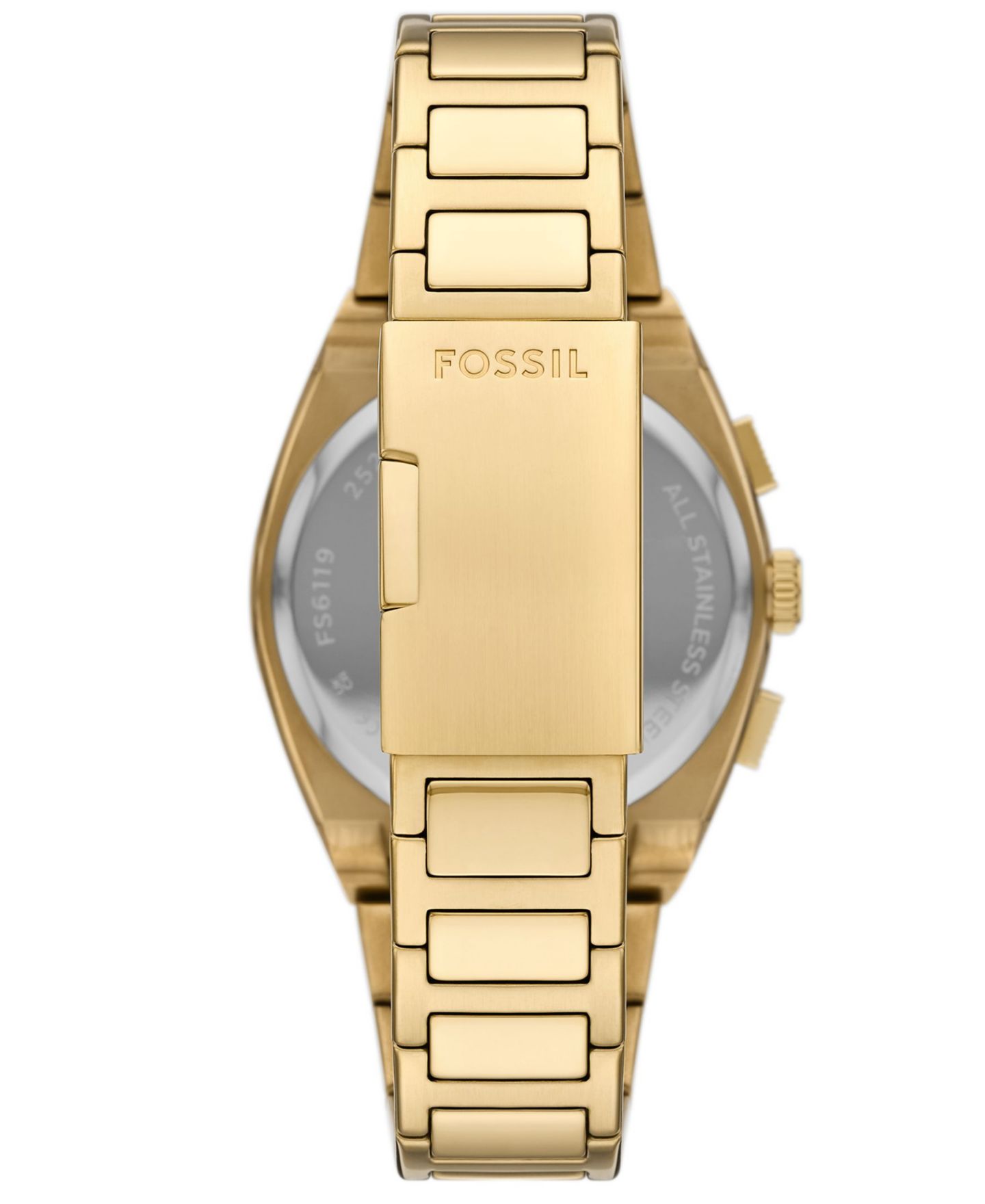 Мужские часы Fossil Everett Chronograph Gold-Tone Stainless Steel Watch 44mm — фото 2