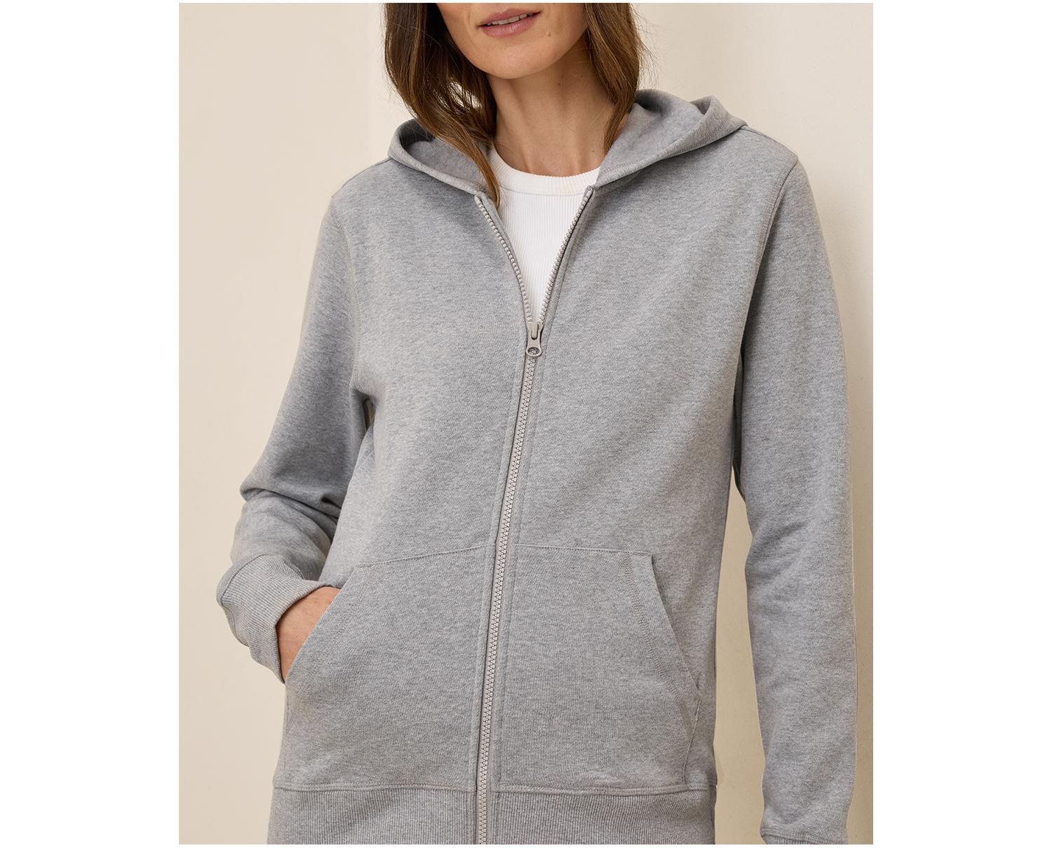 Women's Organic Cotton Cloud Brushed Fleece Zip Hoodie