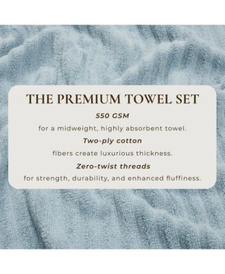 Luxury 100% Combed Cotton 4-Pack Bath Towel Set