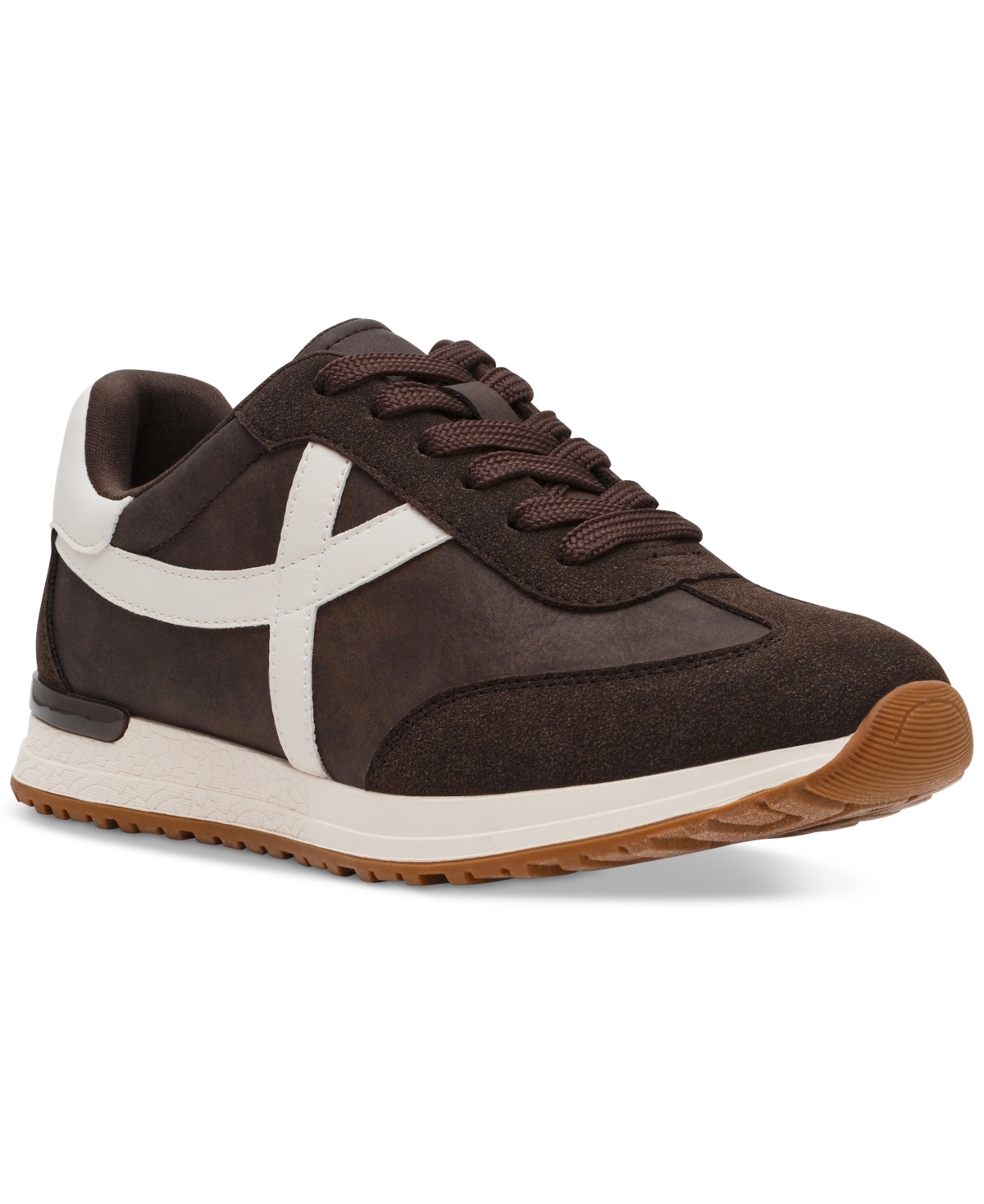 Women's Joque Sporty Retro Lace-Up Sneakers - Camel Smooth