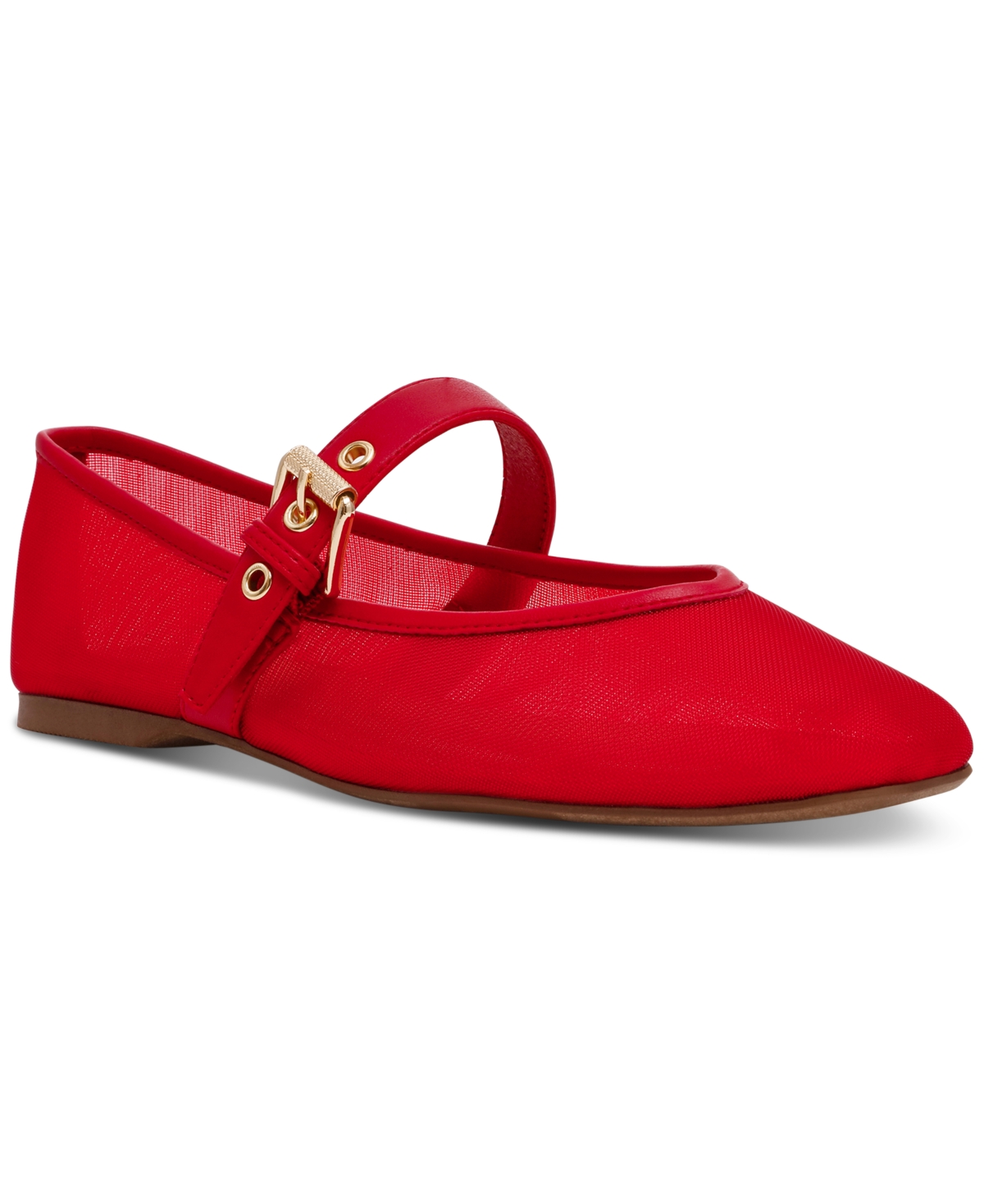 Women's Mulaney Mesh Buckle Mary Jane Flats - Red