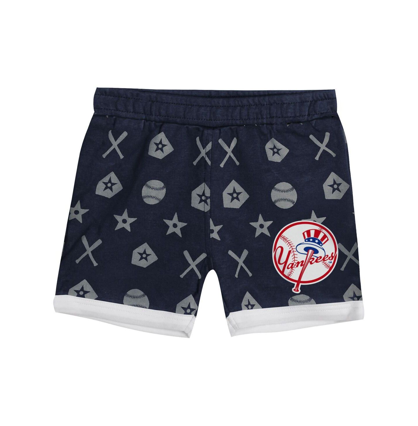 Outerstuff Baby Boys and Girls 2-Piece Navy New York Yankees On Deck Diaper Cover Set — фото 3
