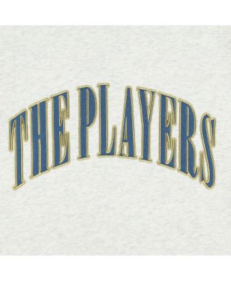 Men's Heather Gray THE PLAYERS Striped Pullover Sweatshirt