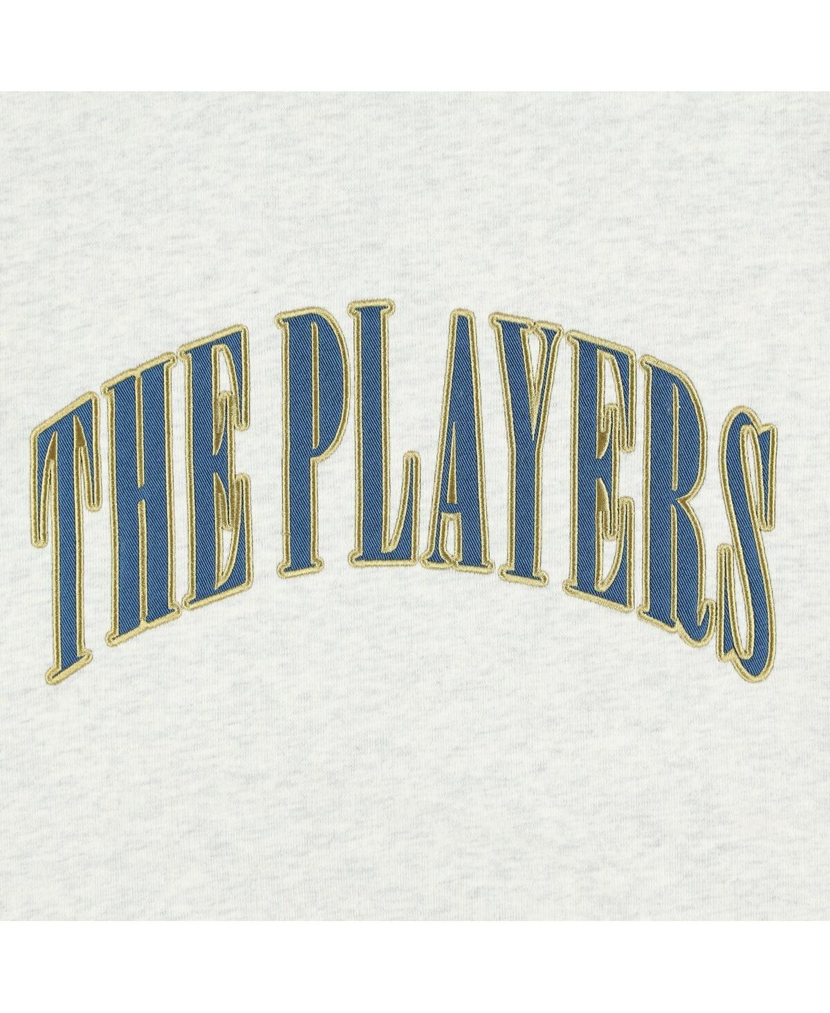 Shop Barstool Golf Men's Heather Gray The Players Striped Pullover Sweatshirt
