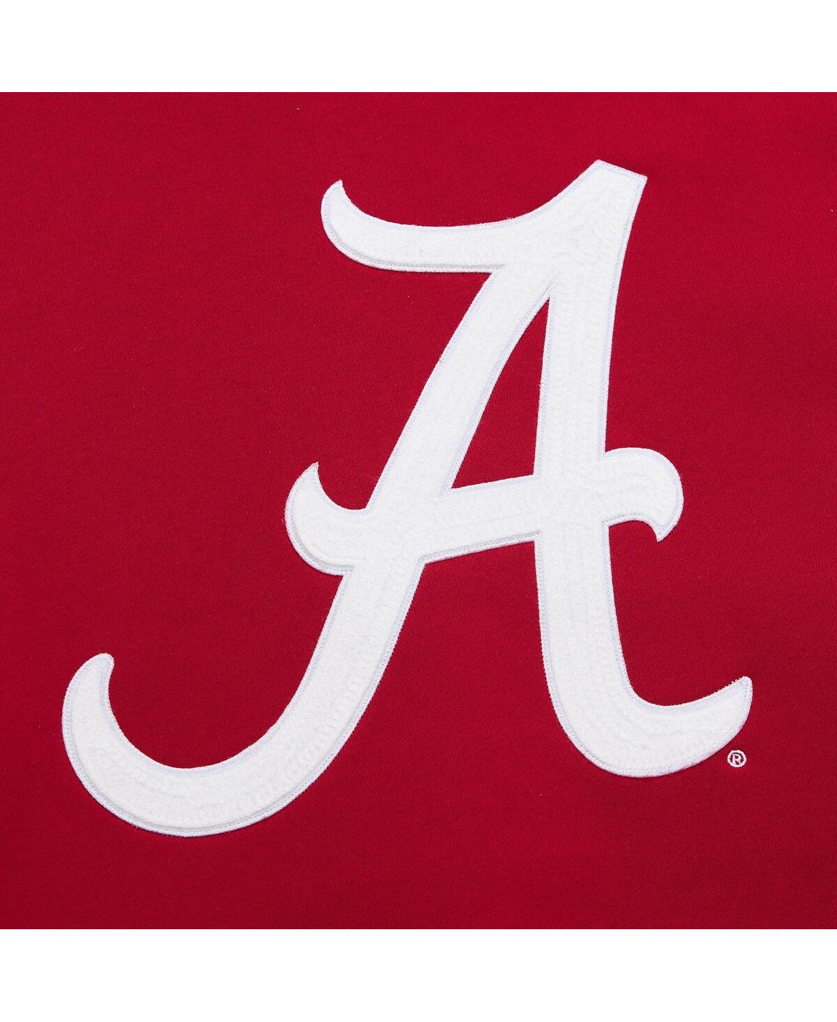 Mitchell & Ness Crimson Alabama Crimson Tide Chainstich Fleece Pullover Hoodie In Crimson
