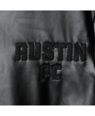 Women's Black Austin FC Full-Snap Bomber Jacket