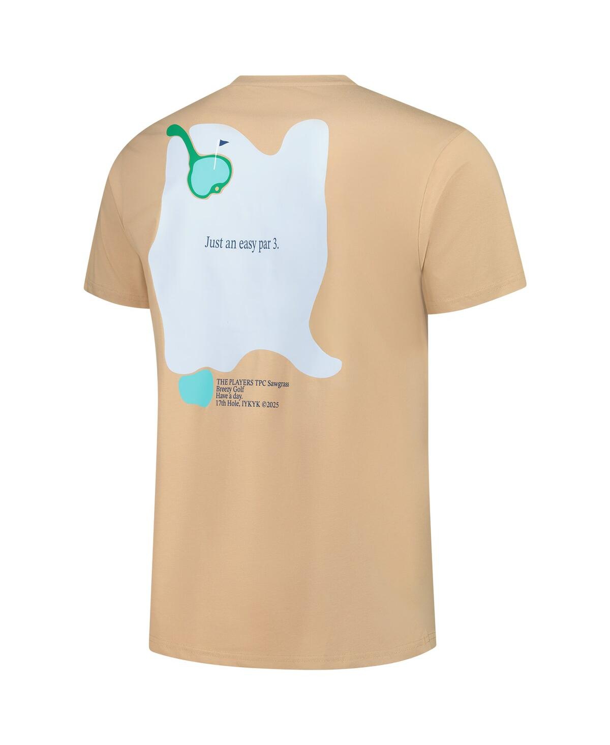 Breezy Golf Men's Gold The Players Just An Easy Par 3 T-shirt In Gold