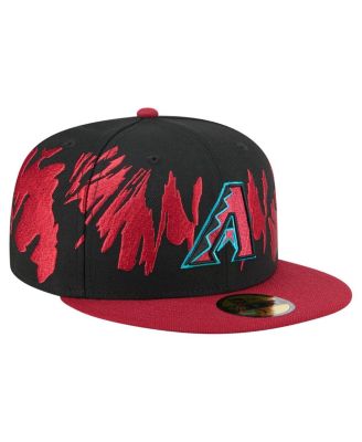 Men's Black/Red Arizona Diamondbacks Retro Pattern 59FIFTY Hat