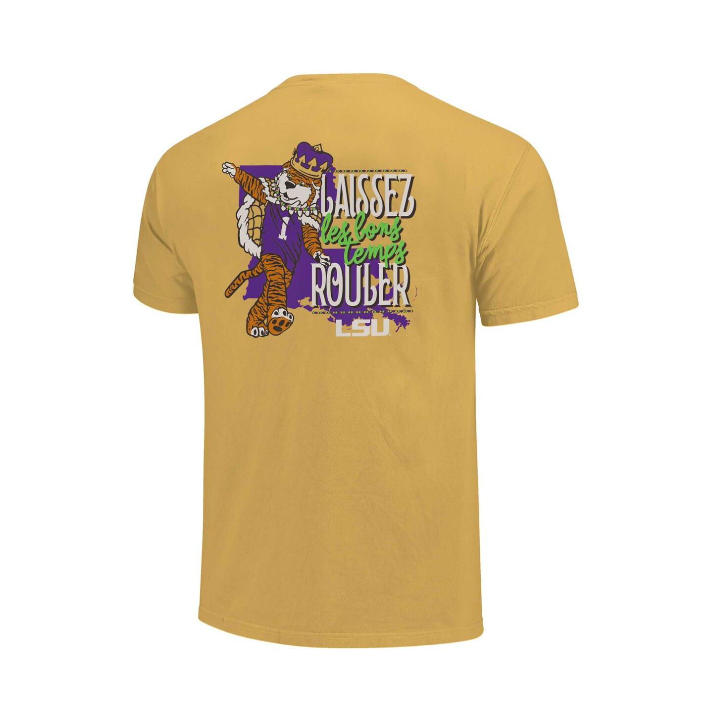 Футболка Image One Gold LSU Tigers Mardi Gras Hyper Local Comfort Colors — фото 2