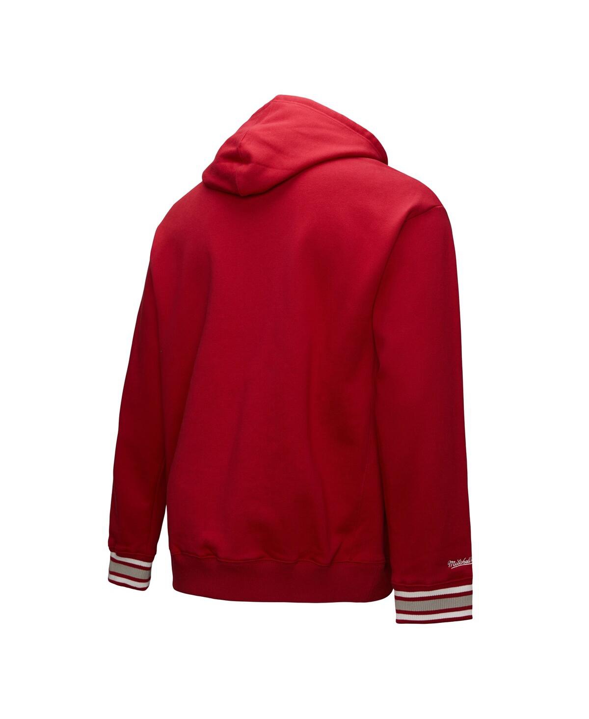 Mitchell & Ness Crimson Alabama Crimson Tide Chainstich Fleece Pullover Hoodie In Crimson