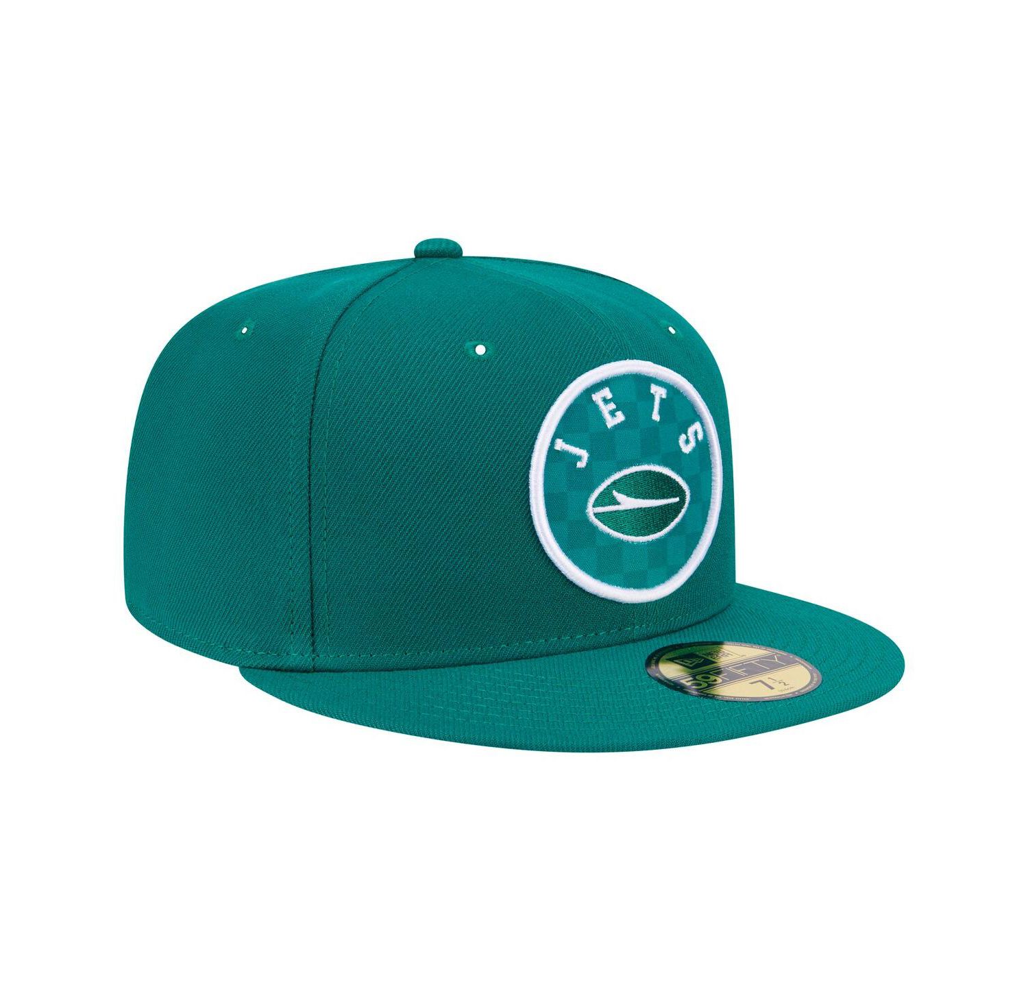 Men's Green New York Jets Checkered 59FIFTY Fitted Hat