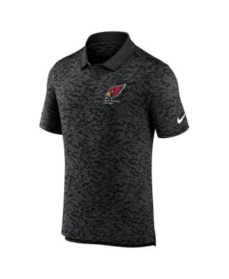 Men's Black Arizona Cardinals Pique Fashion Performance Polo Shirt