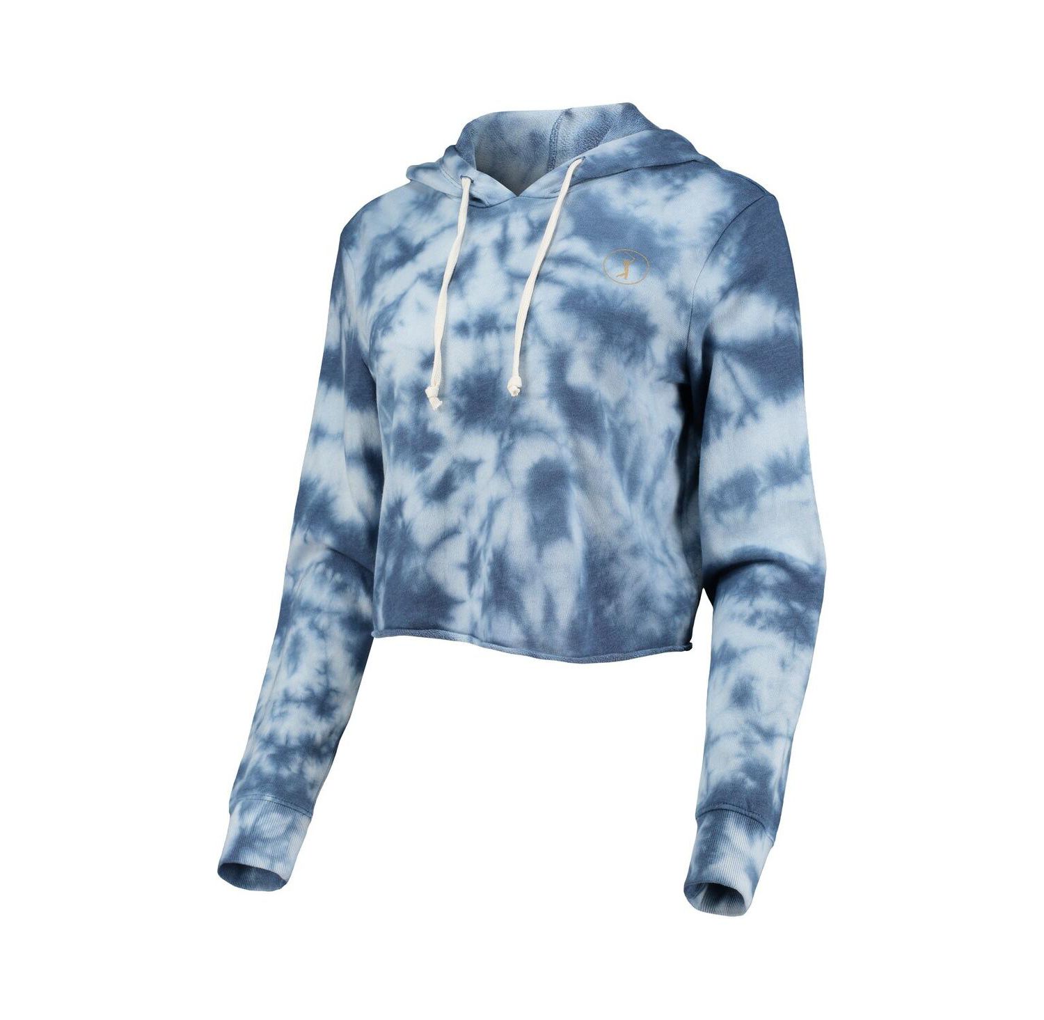 Women's Heathered Royal THE PLAYERS Tie-Dye Cropped Pullover Hoodie