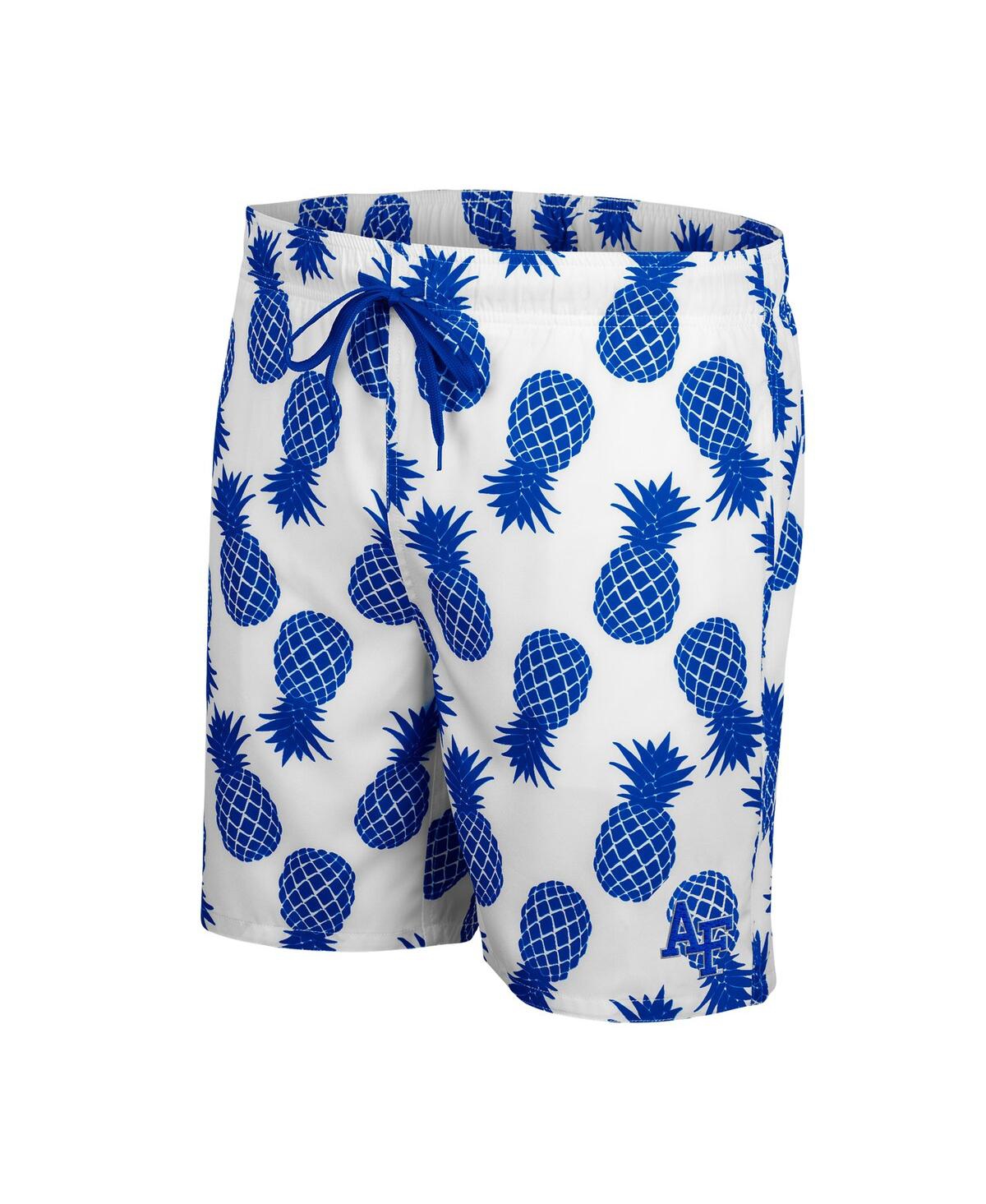 Colosseum Men's White Air Force Falcons Pineapples Swim Shorts In White