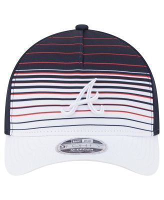 Men's Navy Atlanta Braves Gradient 9FORTY M-Crown Adjustable Hat