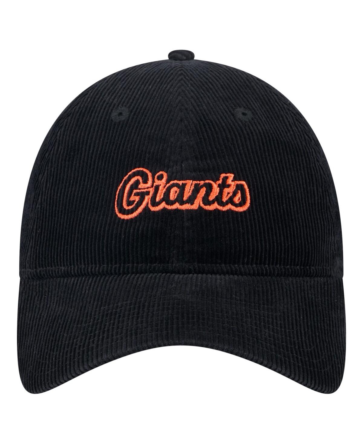 New Era Women's Navy Houston Astros Corduroy 9twenty Adjustable Hat In Black