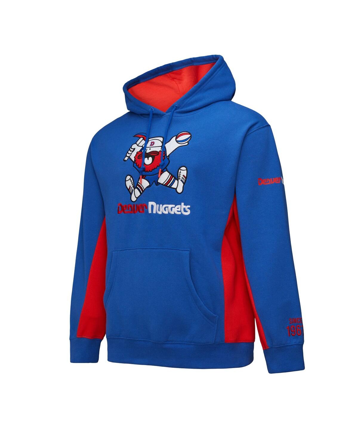 Mitchell & Ness Men's Royal Denver Nuggets Hardwood Classics Team Origins Fleece Pullover Hoodie In Royal